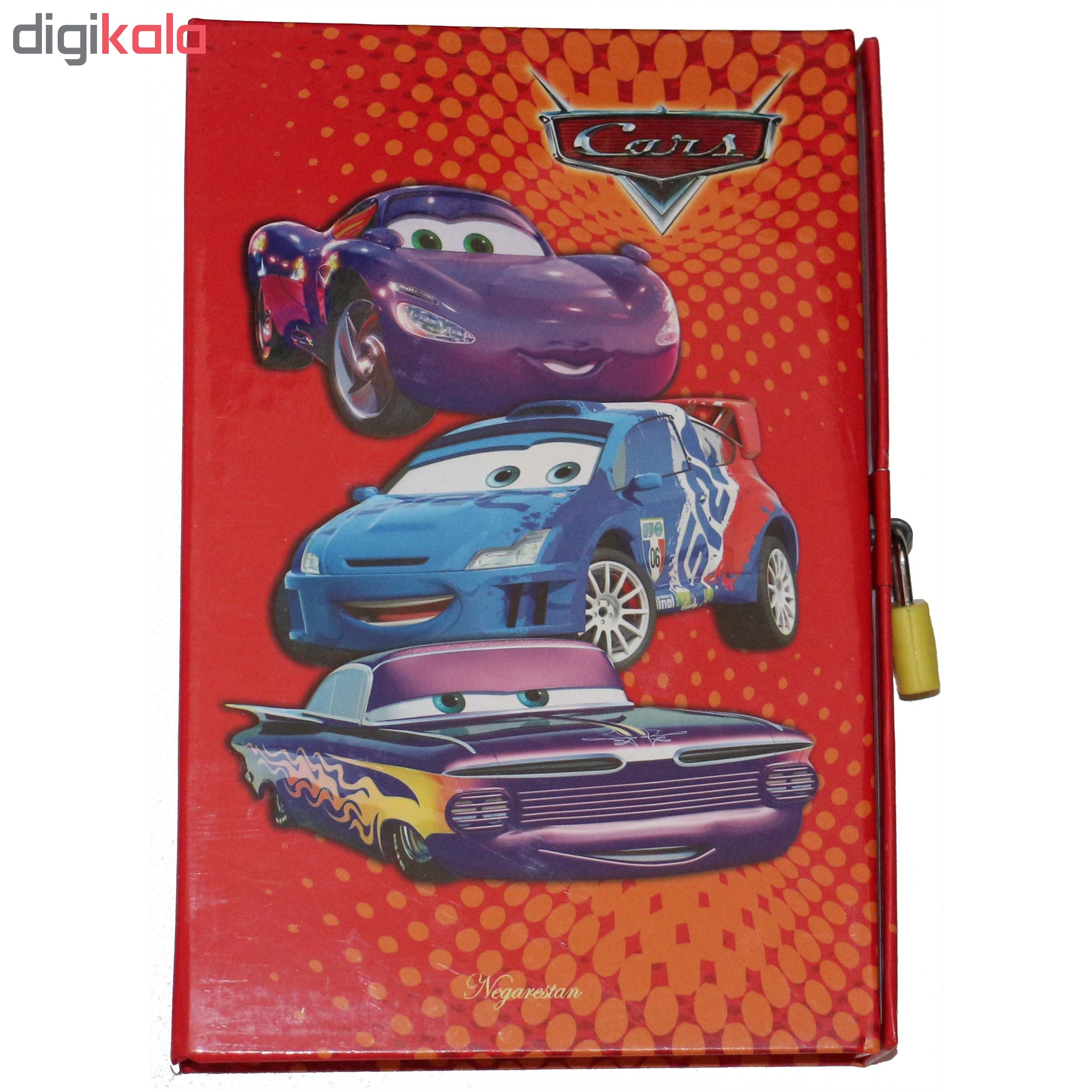دفتر خاطرات به همراه خط کش طرح cars