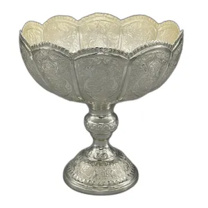 آجیل‌خوری قلمزنی طرح گل ومرغ کد 102