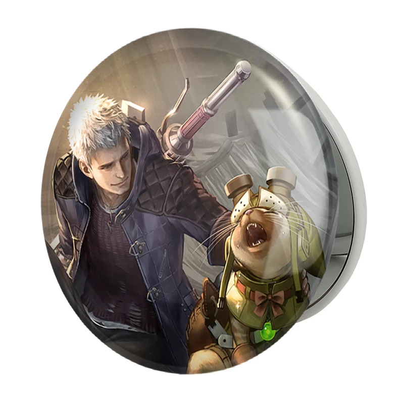 آینه جیبی خندالو طرح بازی شکارچی هیولا (Monster Hunter) مدل تاشو کد 33255