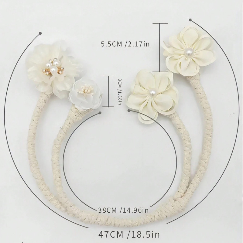 پرده جمع کن مدل FOURYDBLFLOWERS مجموعه دو عددی