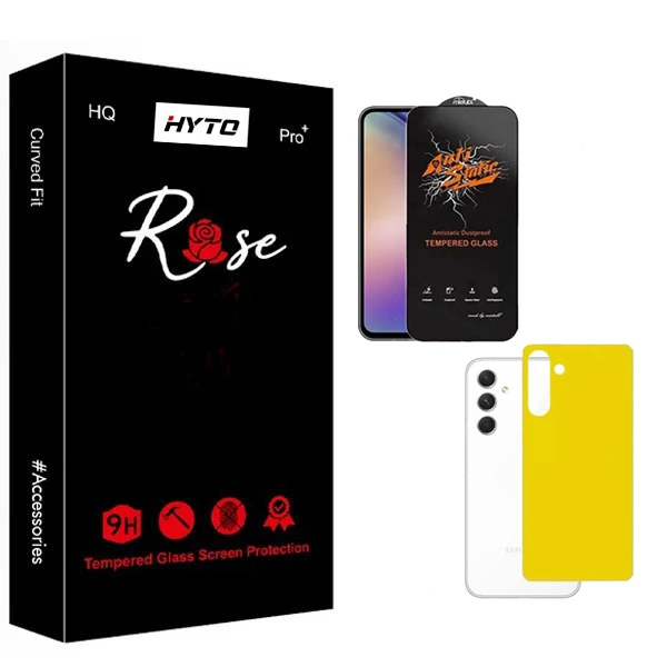 محافظ صفحه نمایش هیتو مدل Rose Antistatic Pro مناسب برای گوشی موبایل سامسونگ Galaxy A54 به همراه محافظ پشت گوشی