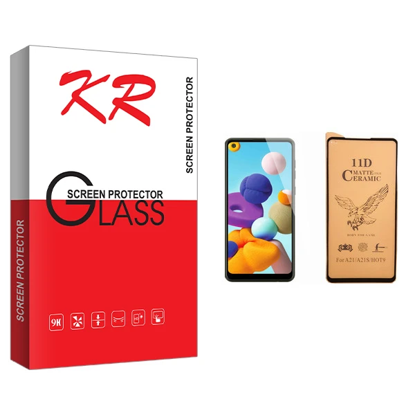 محافظ صفحه نمایش سرامیکی کی آر مدل +HD مناسب برای گوشی موبایل سامسونگ Galaxy A21