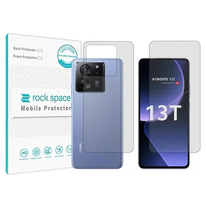 Rockspace transparent screen protector HyGEL model suitable for Xiaomi 13T mobile phone along with the back of the phone