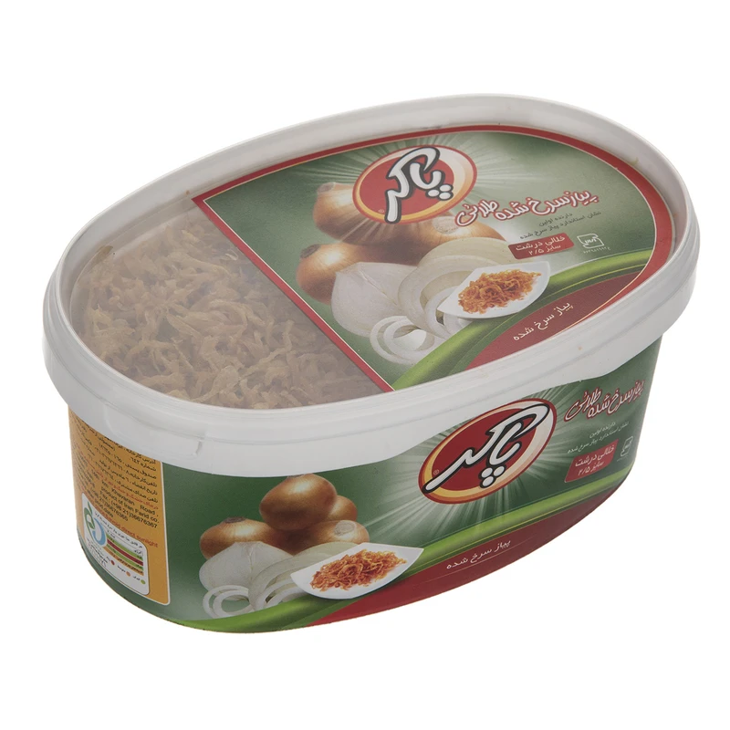 پیاز سرخ شده طلایی خلالی درشت پاکر سایز 2.5 مقدار 250 گرم