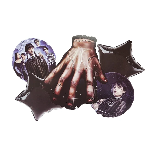 بادکنک فویلی مدل ونزدی کد wednesday5pcB2 مجموعه 5 عددی