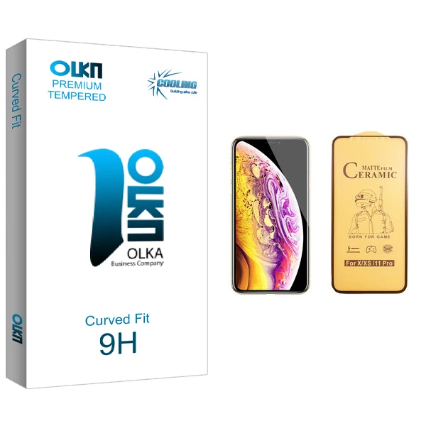 محافظ صفحه نمایش سرامیکی کولینگ مدل Olka glass مناسب برای گوشی موبایل اپل iPhone XS
