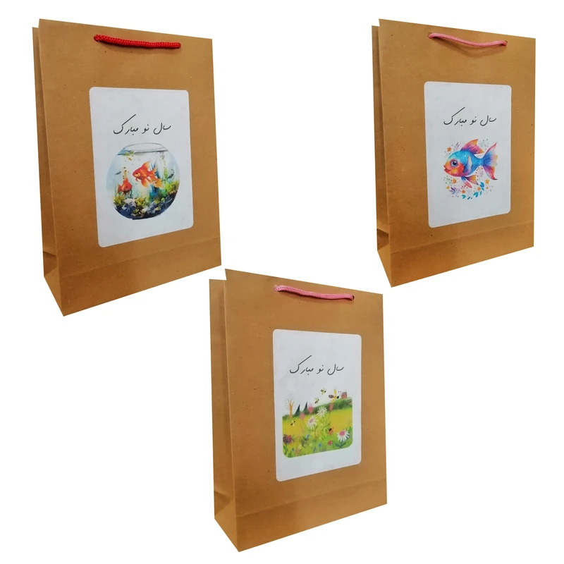 پاکت هدیه مدل نوروز و سال نو مجموعه 3 عددی