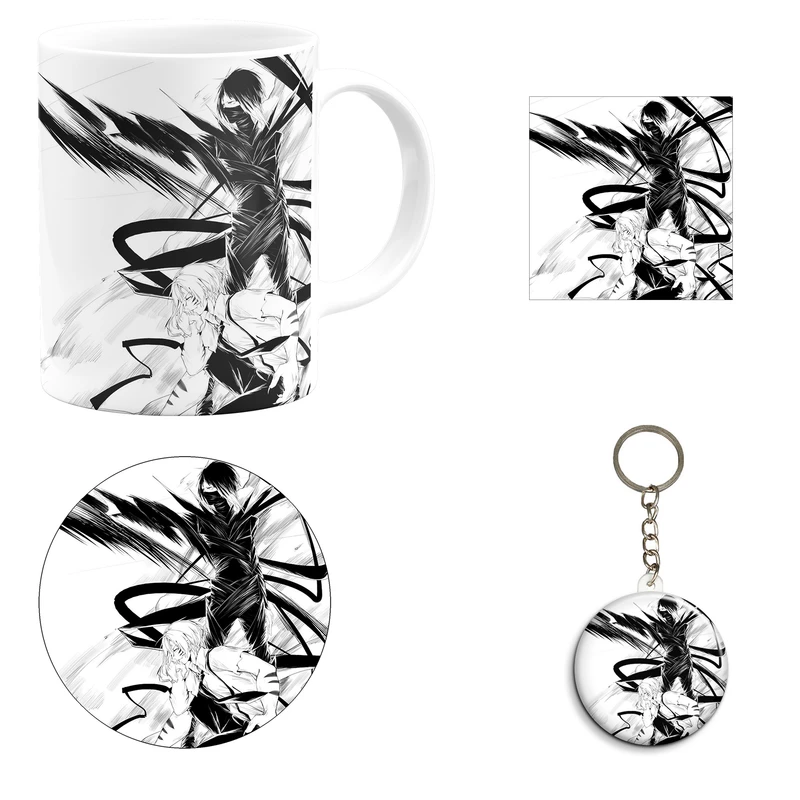 ست هدیه ماگ مدل انیمه سگ‌های ولگرد بونگو طرح bungou stray dogs کد A2