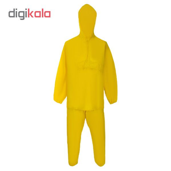 لباس کار بادگیر ضد آب سبلان پارچه شمعی پشت لاستیک زرد