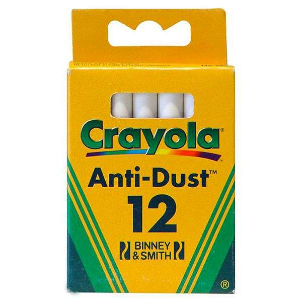 گچ سفید کرایولا مدل Anti Dust بسته 12 عددی گچ سفید کرایولا مدل Anti Dust بسته 12 عددی