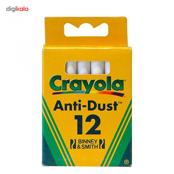 گچ سفید کرایولا مدل Anti Dust بسته 12 عددی گچ سفید کرایولا مدل Anti Dust بسته 12 عددی