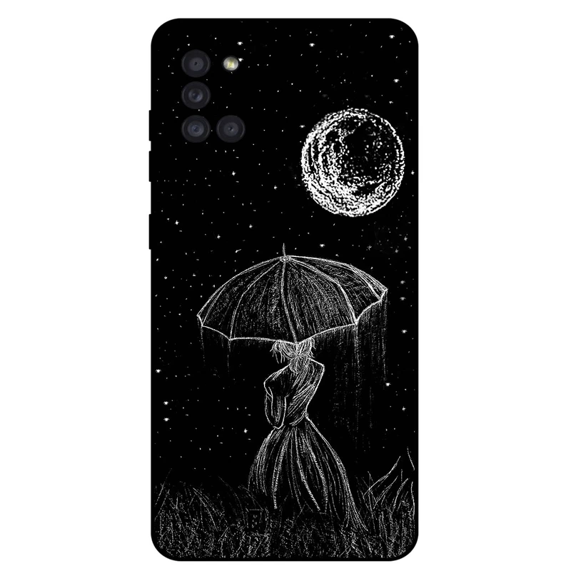 کاور مگافون طرح دختر و ماه مدل 1369 مناسب برای گوشی موبایل سامسونگ Galaxy A31         