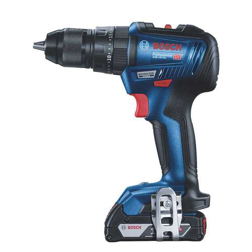 دریل شارژی چکشی شارژِی بوش مدل GSB18 V-50 Professional Brushless مجموعه 8 عددی