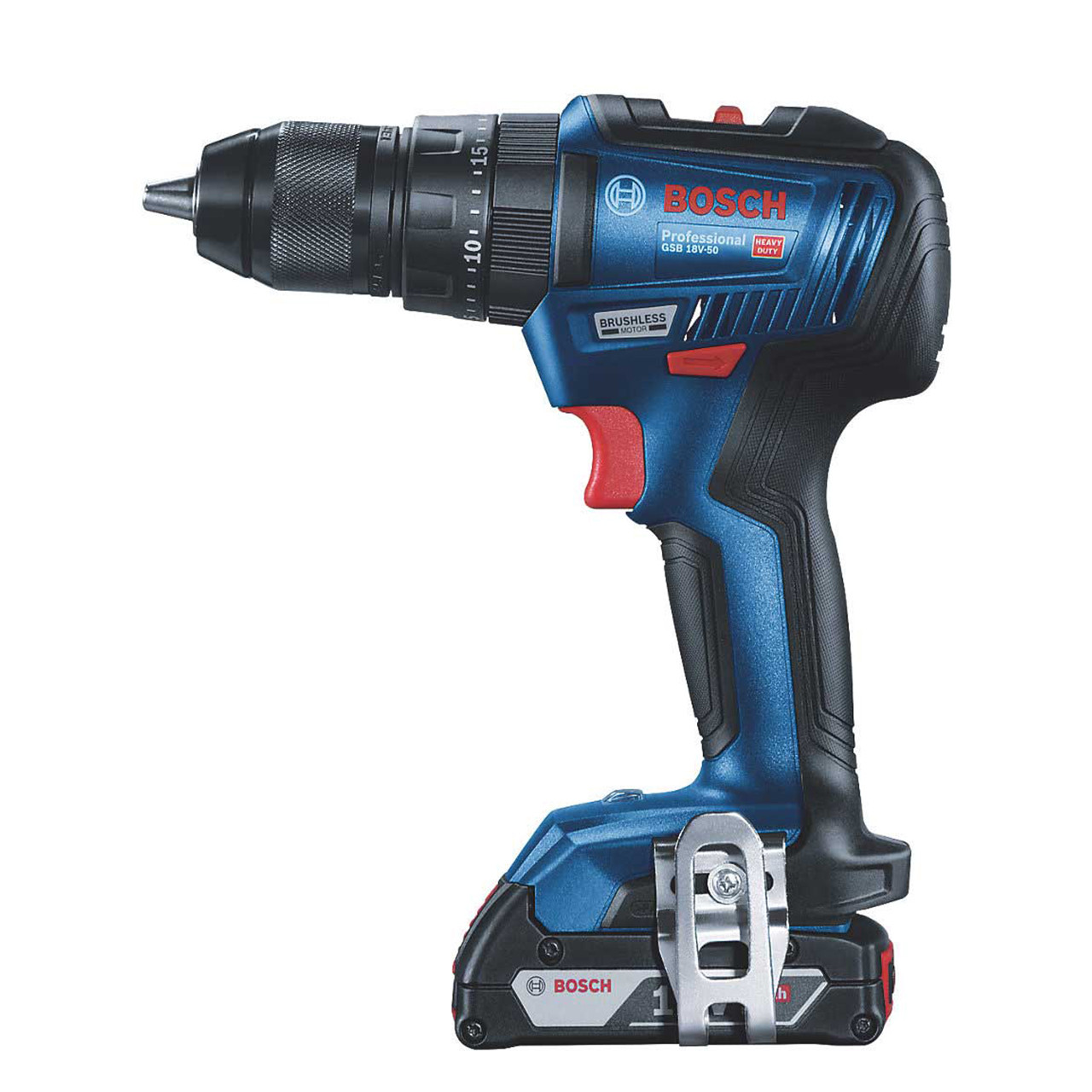 پیچ گوشتی شارژی چکشی بوش مدل براشلس هوشمند کد GSB 18V-50 EC