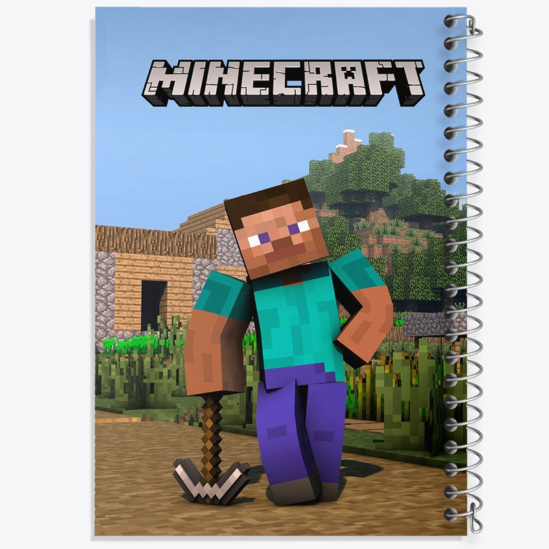 دفتر مشق 50 برگ خندالو طرح ماینکرافت (Minecraft) کد F2427