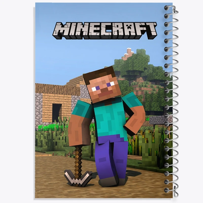 دفتر نت موسیقی 50 برگ خندالو مدل ماینکرافت (Minecraft) کد F2427