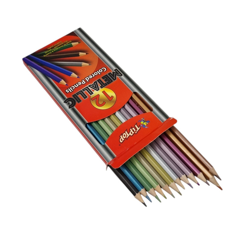 مداد رنگی 12 رنگ تیپ تاپ مدل متالیک کد 11488