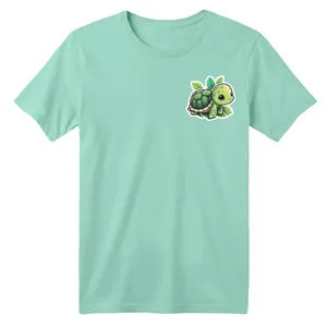 تی شرت آستین کوتاه بچگانه مدل لاکپشت  رنگ سبز روشن