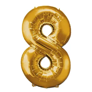 بادکنک فویلی مسترتم طرح عدد 8 پلاس 16 اینچ