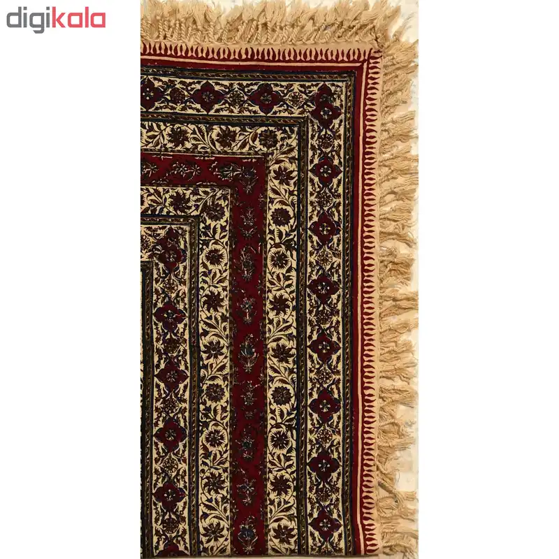 سفره قلمکار ممتاز اصفهان اثر استاد عطریان مدل G138سایز ۱۰۰*۱۰۰ گل صد پر قاجار