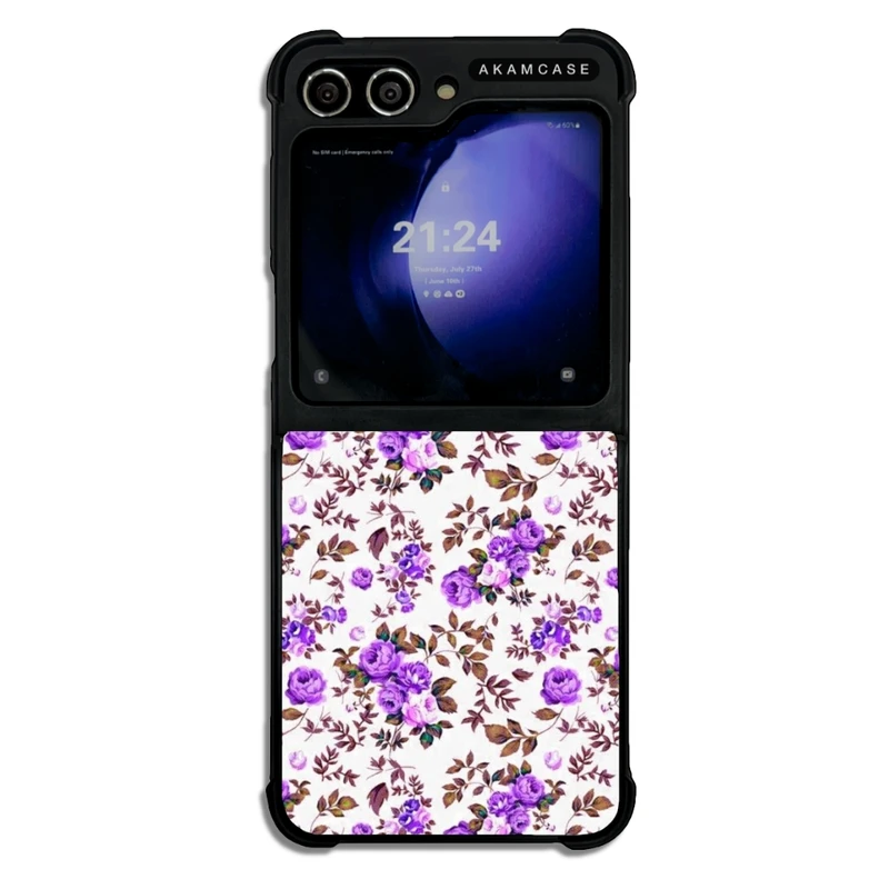 کاور آکام مدل AMCWSGZFLIP5-FLOWERS14 مناسب برای گوشی موبایل سامسونگ Galaxy Z Flip 5