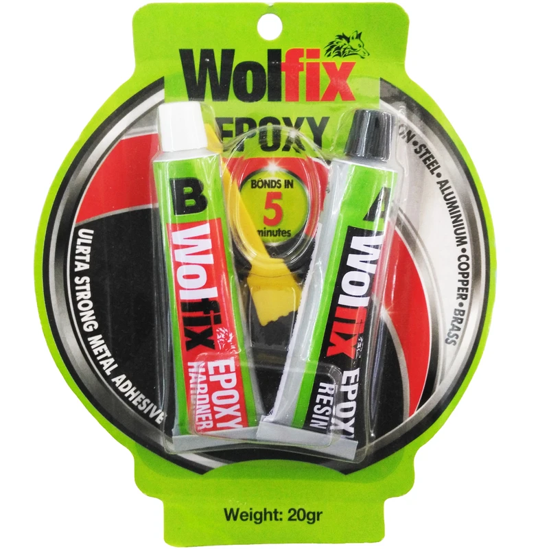 چسب دو قلو فولاد همه کاره ولفیکس مدل EPOXT حجم 20 گرم