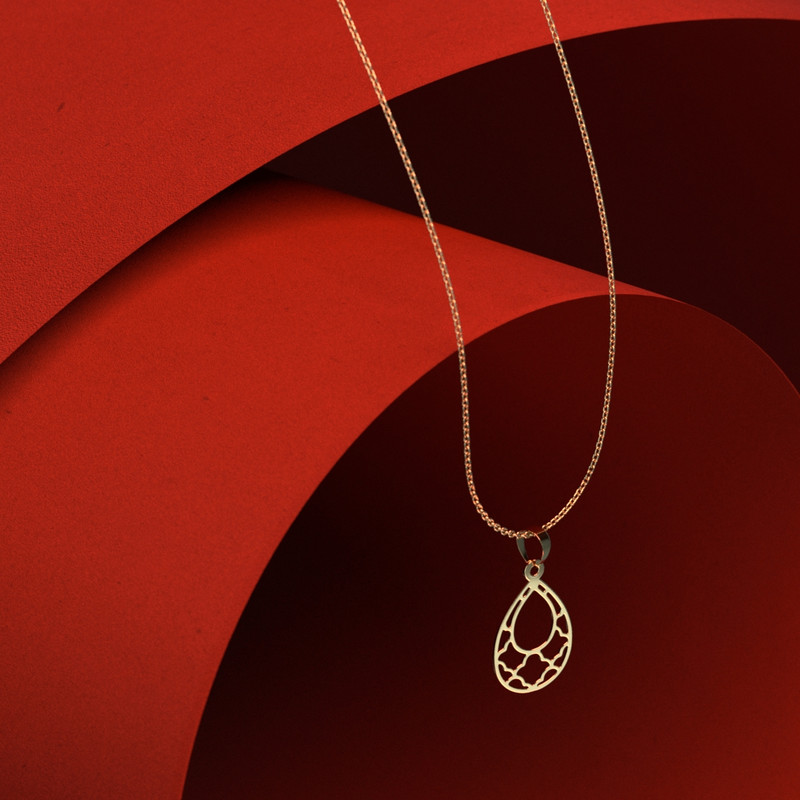 گردنبند طلا 18 عیار زنانه مدوپد مدل هندسی کد U2-1-1089 گردنبند طلا 18 عیار زنانه مدوپد مدل هندسی کد U2-1-1089