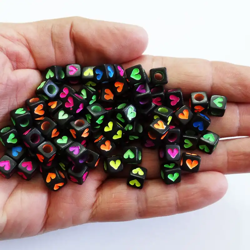 مهره دستبند مدل قلب دار کد 1039 بسته 100 عددی