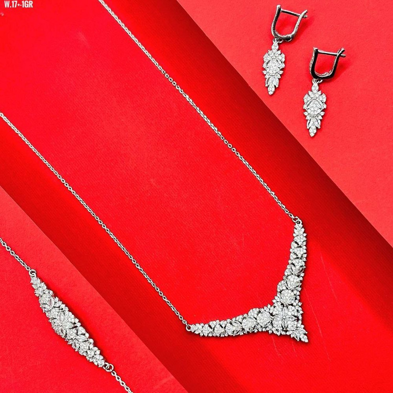 نیم ست نقره زنانه مدل MRJ1055