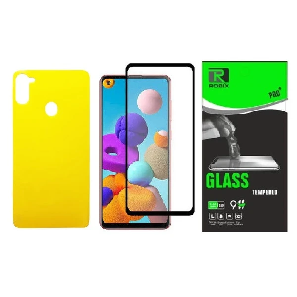 محافظ صفحه نمایش روبیکس مدل FL-A11 مناسب برای گوشی موبایل سامسونگ Galaxy A11 به همراه محافظ پشت گوشی