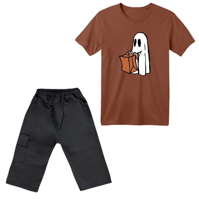 ست تی‌شرت آستین کوتاه و شلوارک پسرانه مدل روح