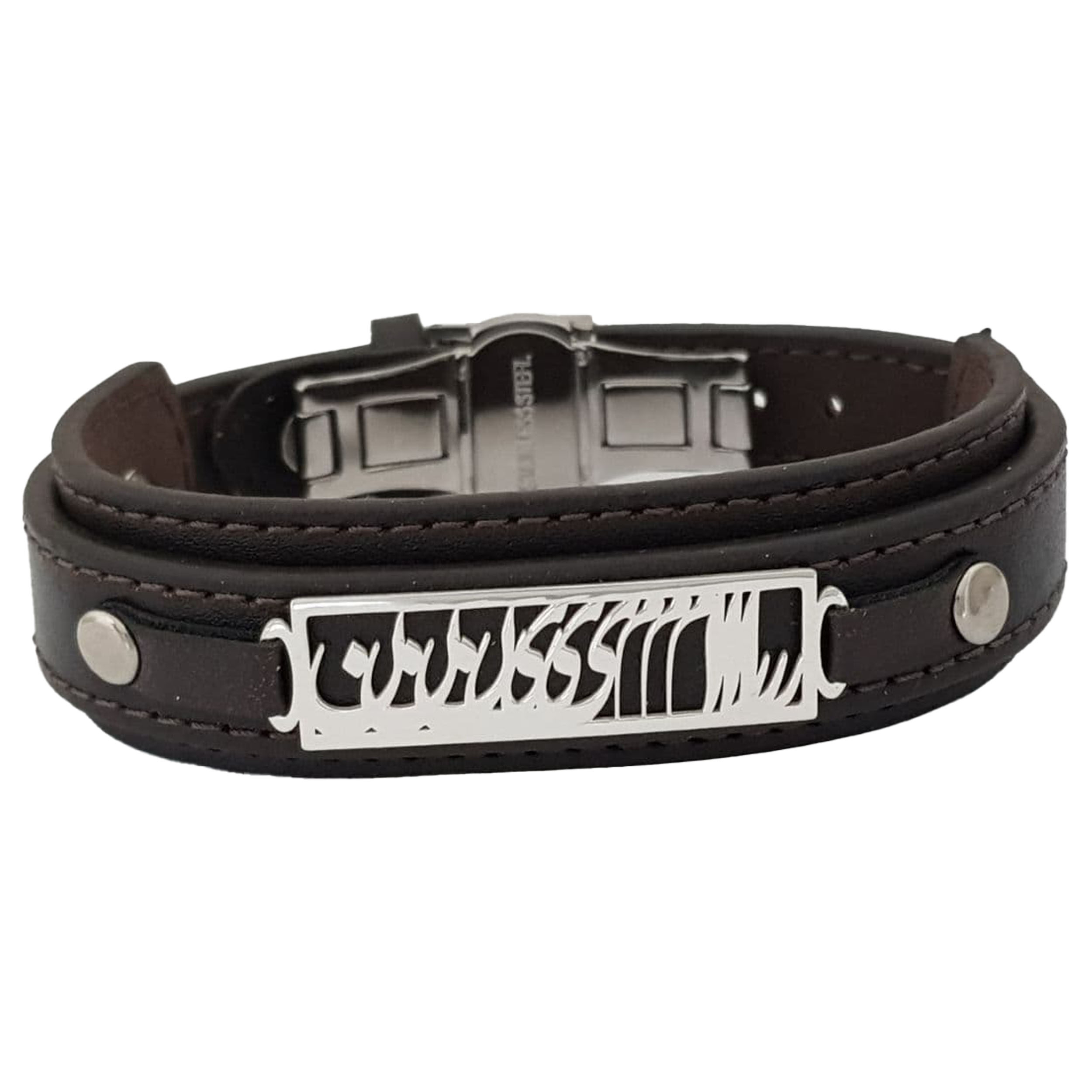 دستبند نقره مردانه ترمه ۱ طرح رامین کد mas 00711