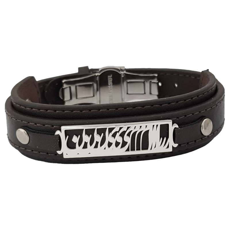 دستبند نقره مردانه ترمه ۱ طرح رامین کد mas 00711