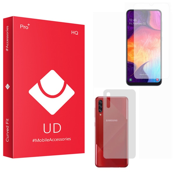 محافظ صفحه نمایش یو دی مدل HQ مناسب برای گوشی موبایل سامسونگ Galaxy A70s به همراه محافظ پشت گوشی