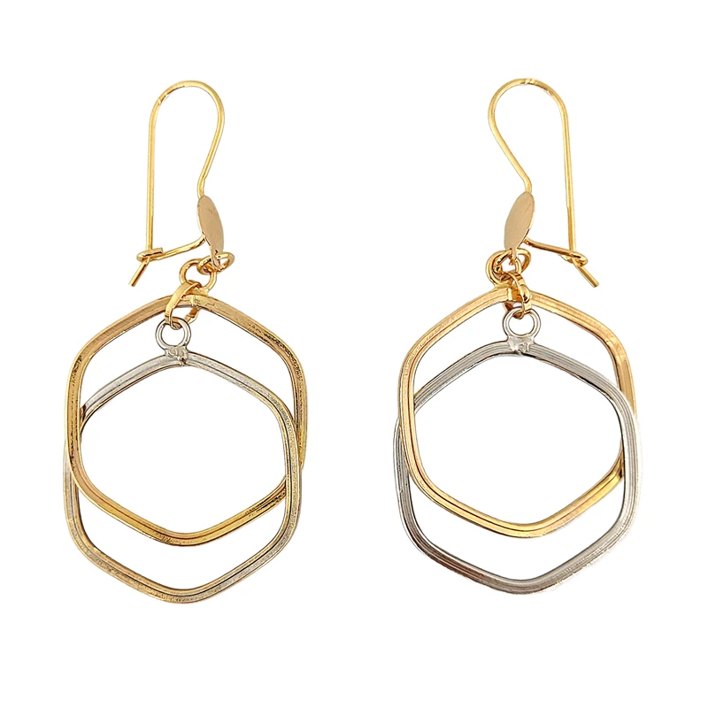 گوشواره طلا 18 عیار زنانه طلا و جواهرسازی افرا مدل کاسپین 391394