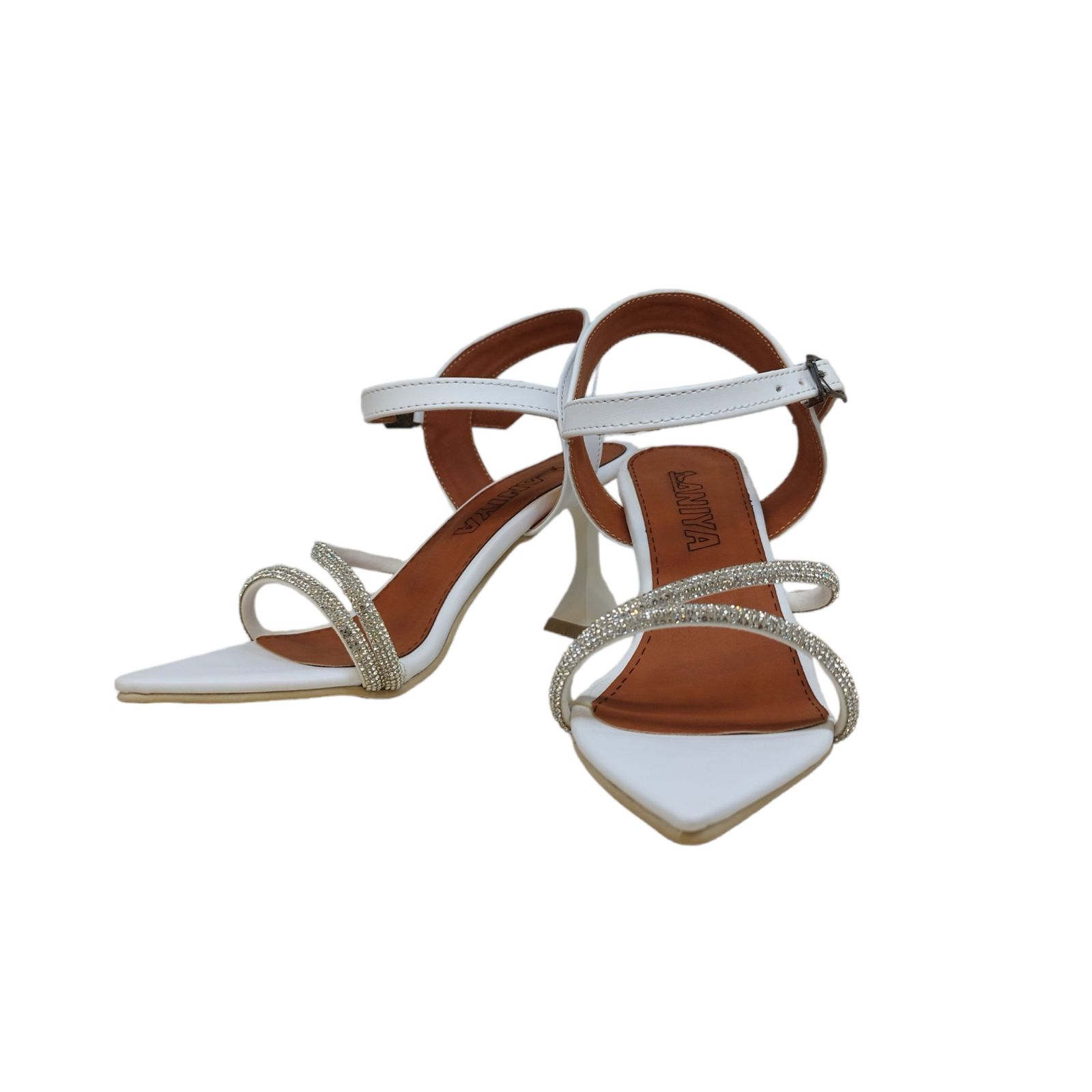 صندل زنانه مدل فرشـــــــــته بیاله نگینی رنگ سبز -  - 19