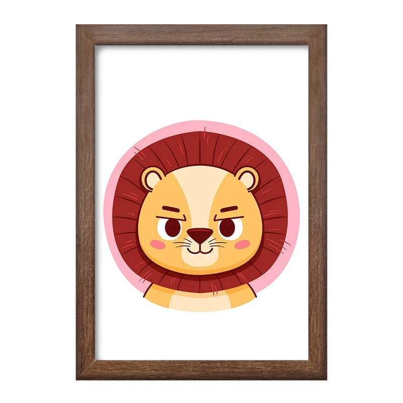 تابلو خندالو طرح شیر حیوانات بامزه کد 37138