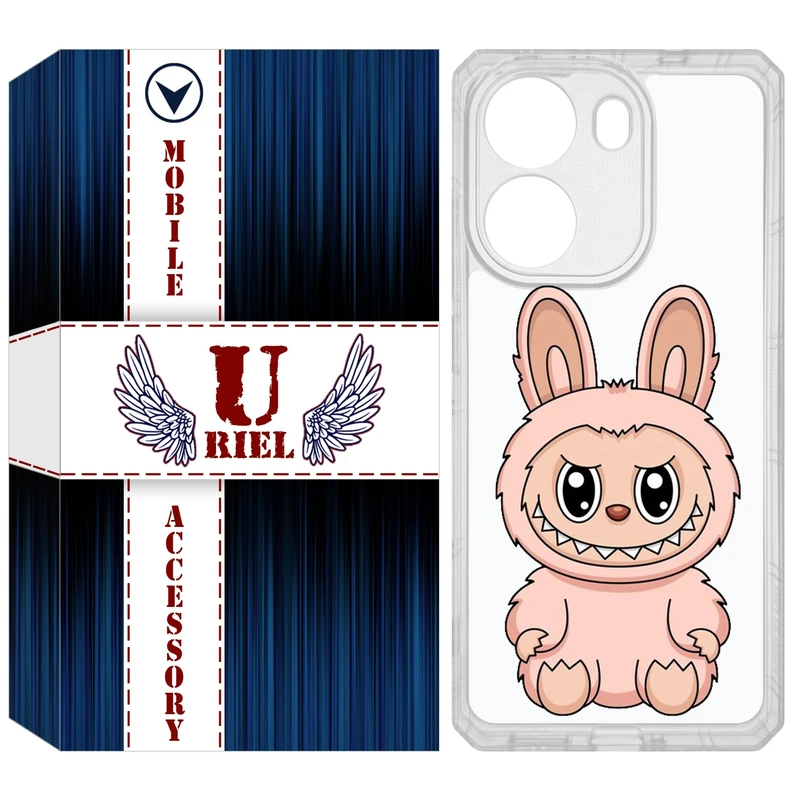 کاور یوریل مدل Clear کد 138 طرح لبوبو Labubu مناسب برای گوشی موبایل شیائومی Poco X7 Pro
