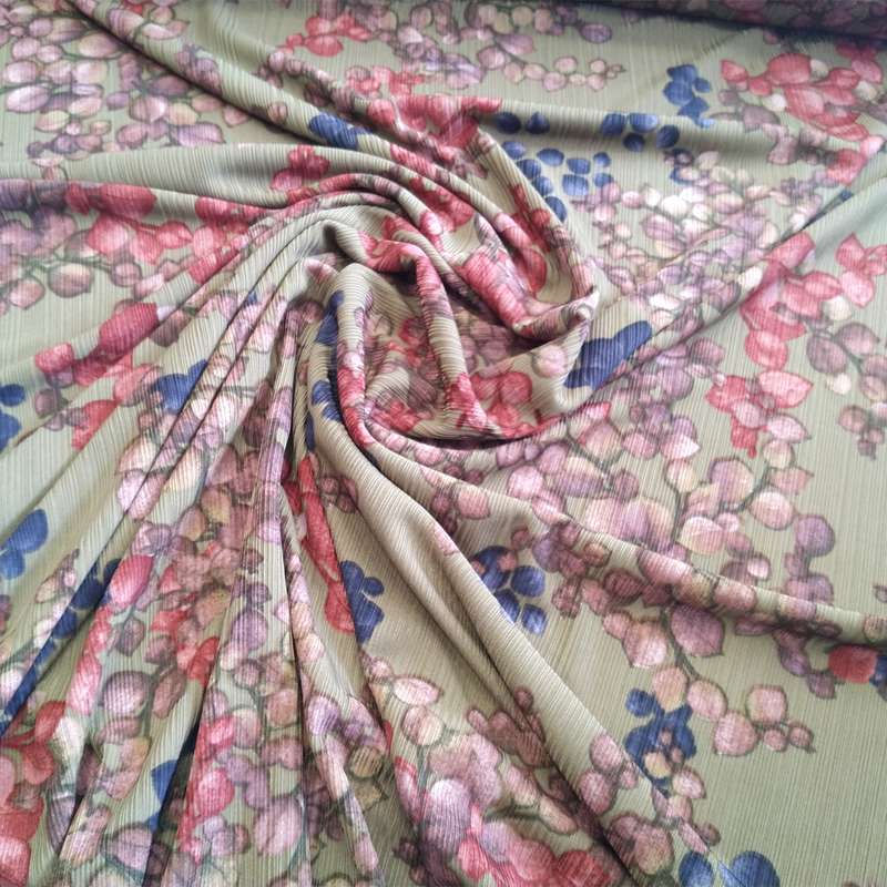 پارچه لباس مدل نخی گیاهی طرحدار