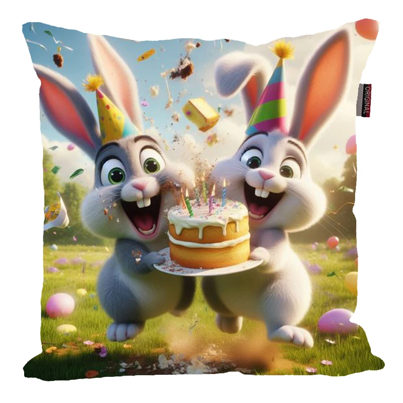 کوسن پاد آفرین مدل خرگوشهای شاد کد 3311