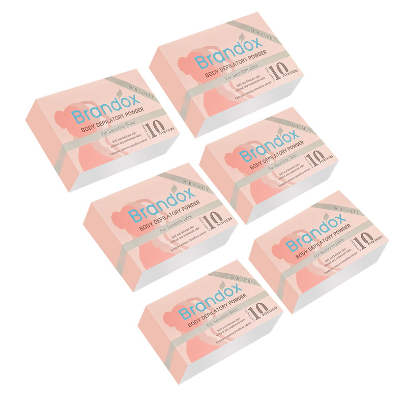 پودر موبر بدن بدون بو براندوکس مدل Sensitive وزن 500 گرم مجموعه  6 عددی