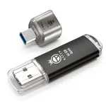 فلش مموری کوئین تک مدل QUICK C-PLUS ظرفیت 64 گیگابایت با رابط USB 2.0 و مبدل USB-C، سرعت انتقال 30 مگابایت بر ثانیه، طراحی درپوش‌دار، مناسب گوشی، تبلت، کامپیوتر و تلویزیون