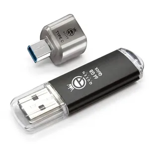 فلش مموری کوئین تک مدل QUICK C-PLUS ظرفیت 64 گیگابایت با رابط USB 2.0 و مبدل USB-C، سرعت انتقال 30 مگابایت بر ثانیه، طراحی درپوش‌دار، مناسب گوشی، تبلت، کامپیوتر و تلویزیون