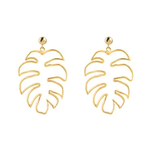 گوشواره طلا 18 عیار زنانه کاکامی مدل برگ کد 343