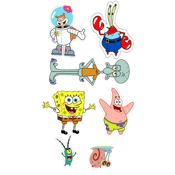  استیکر پارچه و لباس پاد آفرین طرح باب اسفنجی کد 487