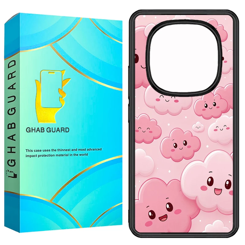 کاور قاب گارد طرح ابر صورتی مدل GN14P مناسب برای گوشی موبایل شیائومی Redmi Note 14 Pro 5G / Note 14 Pro Plus 5G