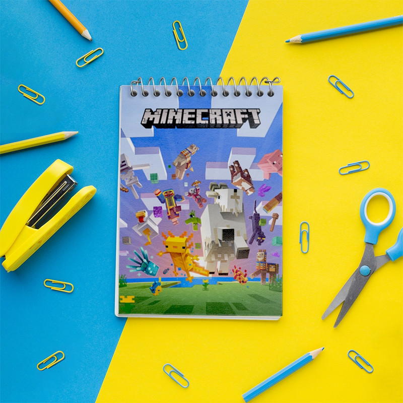 دفتر یادداشت 50 برگ خندالو مدل ماینکرافت (Minecraft) کد F2429