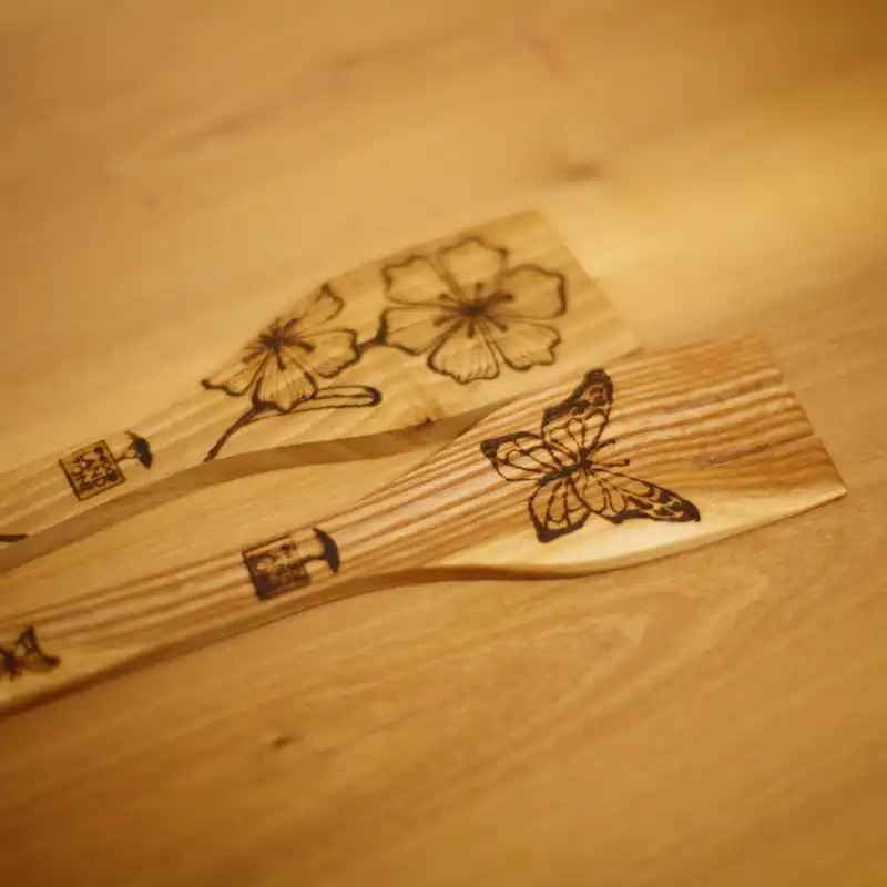 کفگیر چوبی وودلندزون مدل پروانه بسته 2 عددی