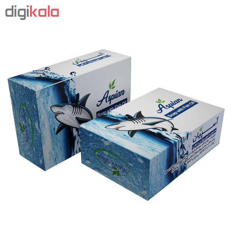 صابون شستشو آسپیان دارو مدل Shark oil وزن 110 گرم