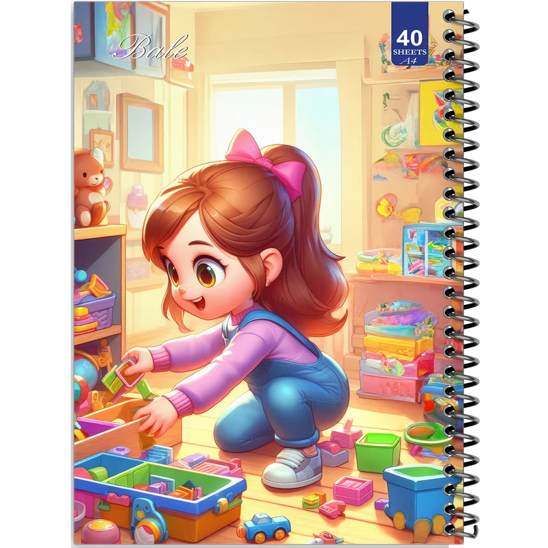 دفتر نقاشی 40 برگ انتشارات بله طرح دخترانه کد A4-K766